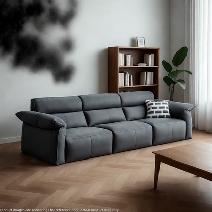 Minimalist Living Room Setup with 4-Seater Sofa