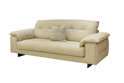 Elys 3-Seater Leather Sofa