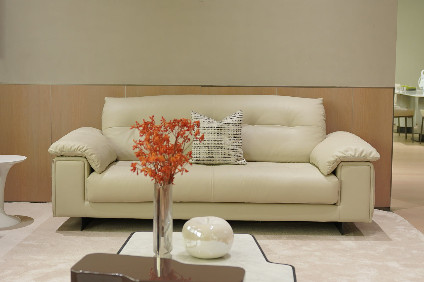 Elys 3-Seater Leather Sofa