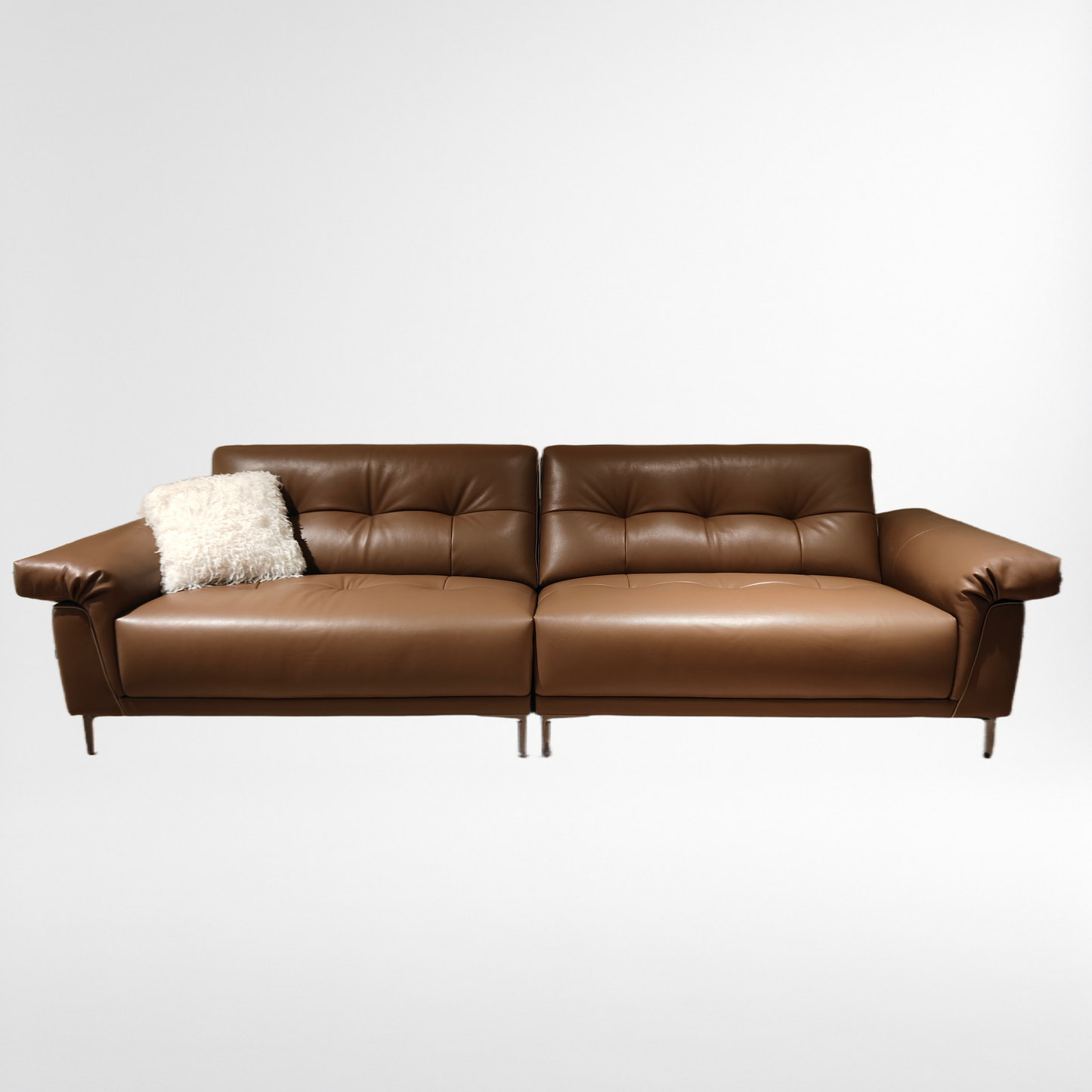 Brizo 4-Seater Leather Retro Sofa