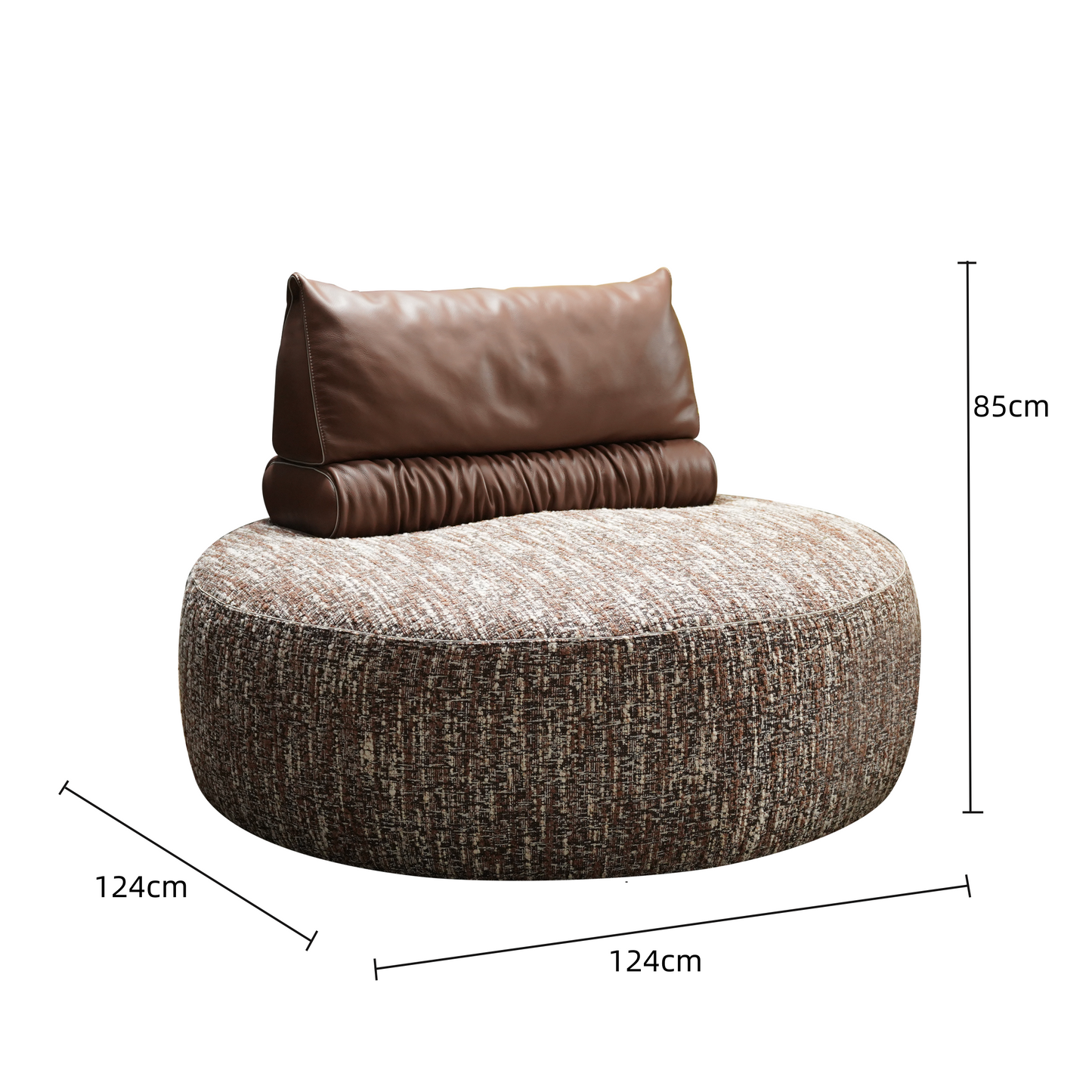 Neso Circle Double Material Single Sofa