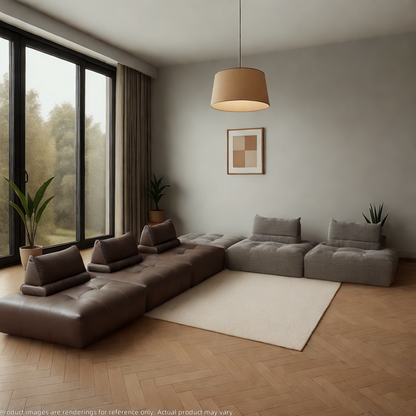 Arrangeable Neso modular couch in L‑shape NZ living room