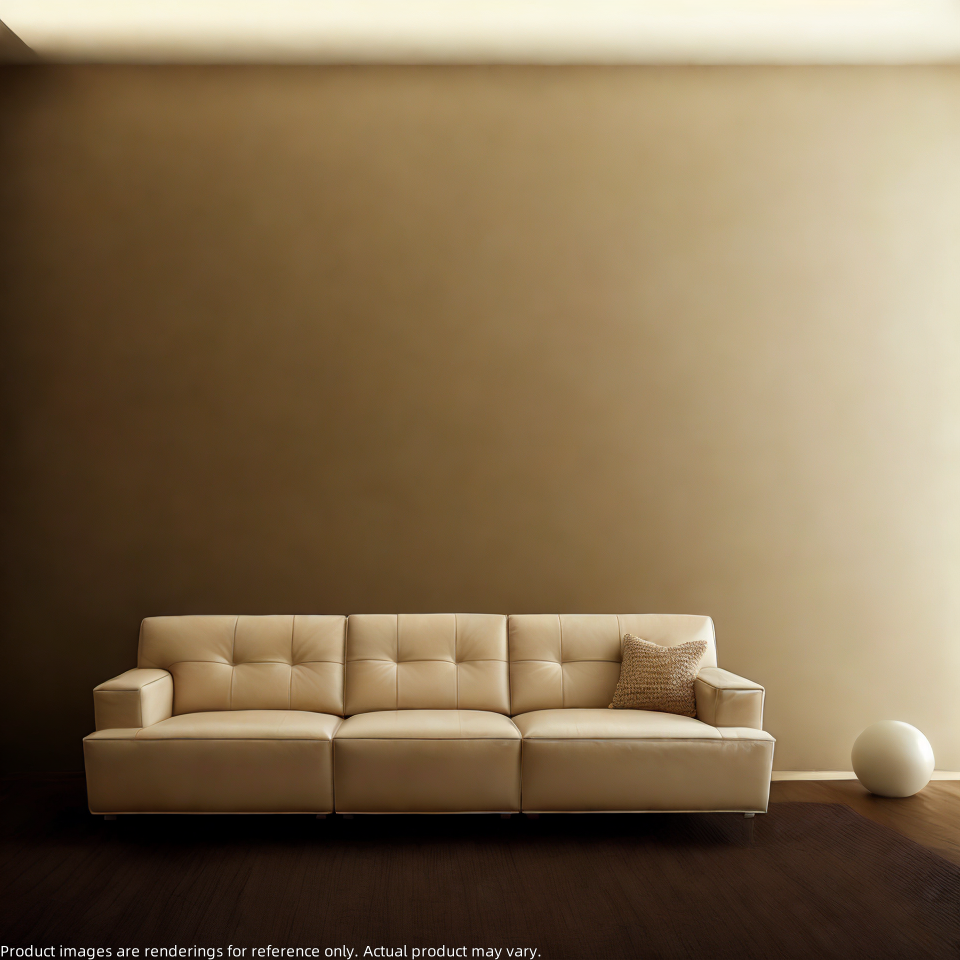 Euphe 4-Seater Classic Leather Sofa