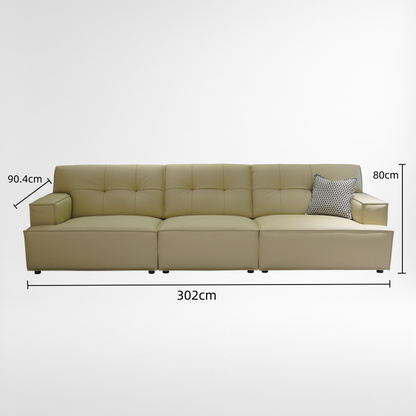 Euphe 4-Seater Classic Leather Sofa