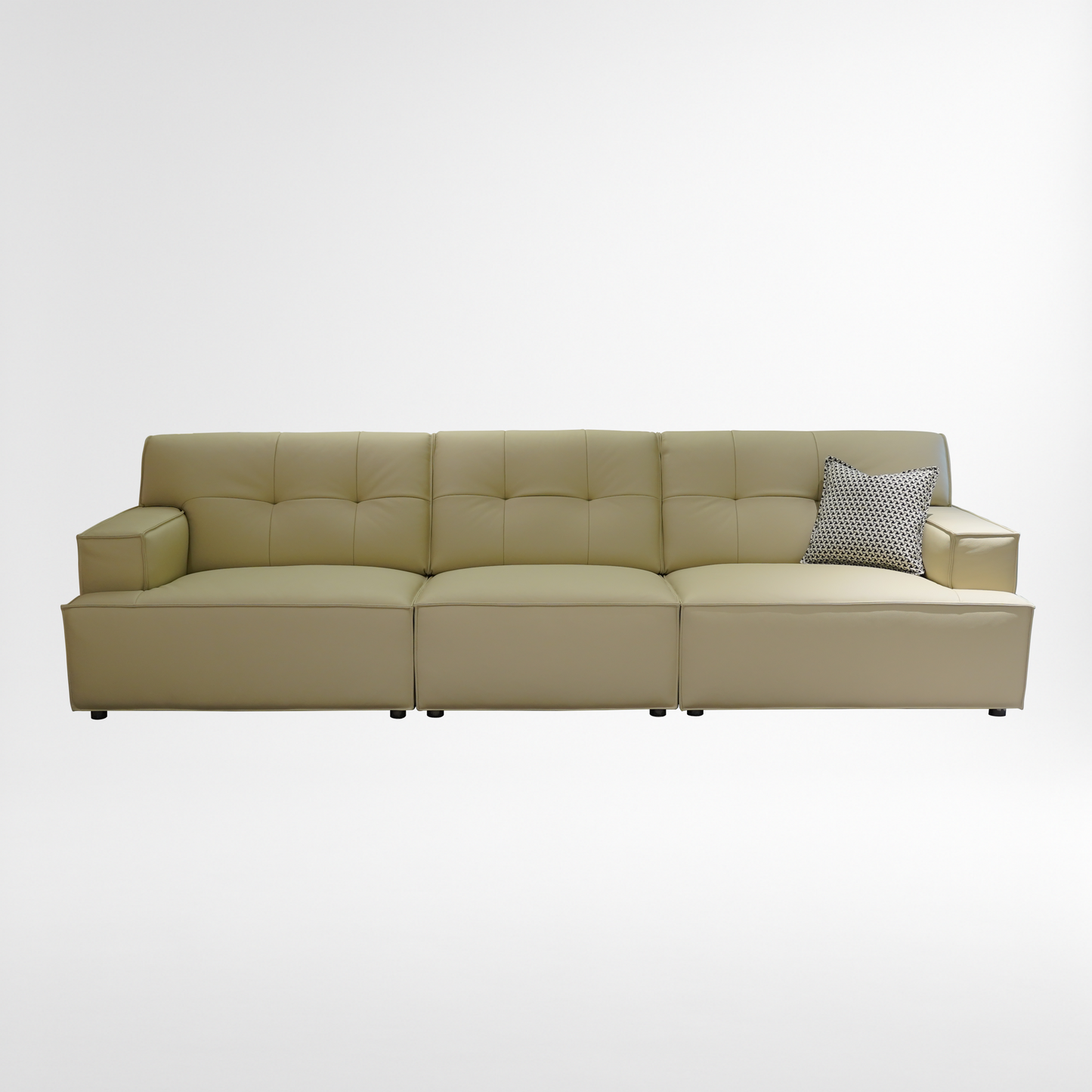 Euphe 4-Seater Classic Leather Sofa