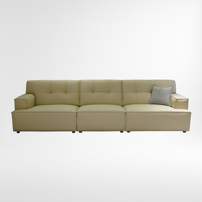 Euphe 4-Seater Classic Leather Sofa