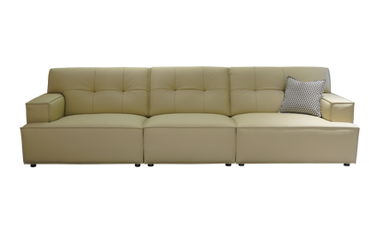 Euphe 4-Seater Classic Leather Sofa
