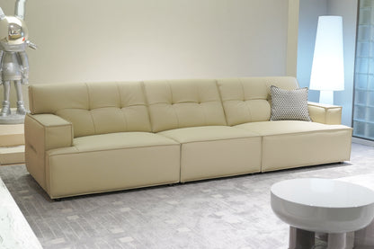 Euphe 4-Seater Classic Leather Sofa