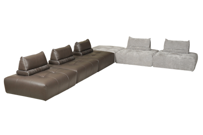 Neso Modular Leather & Fabric Sofa