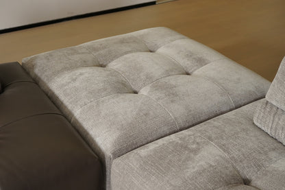Neso Modular Leather & Fabric Sofa