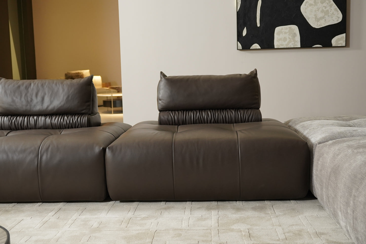 Neso Modular Leather & Fabric Sofa