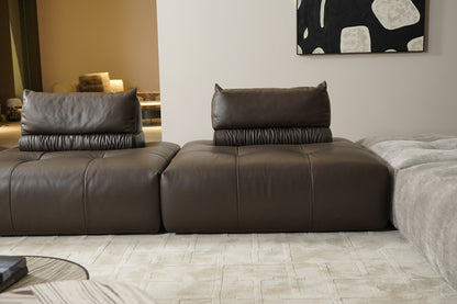 Neso Modular Leather & Fabric Sofa