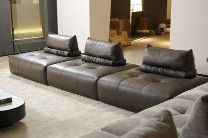 Neso Modular Leather & Fabric Sofa