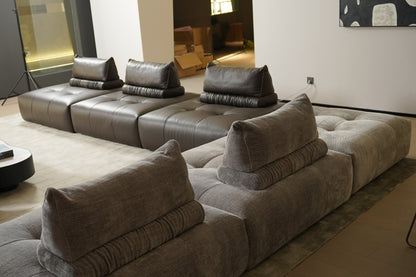Neso Modular Leather & Fabric Sofa