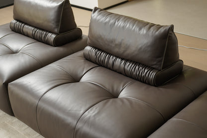 Neso Modular Leather & Fabric Sofa