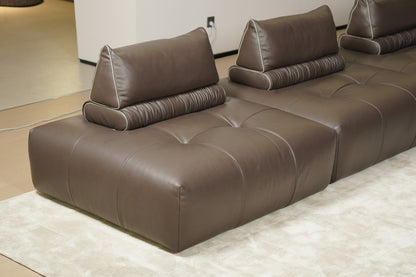 Neso Modular Leather & Fabric Sofa
