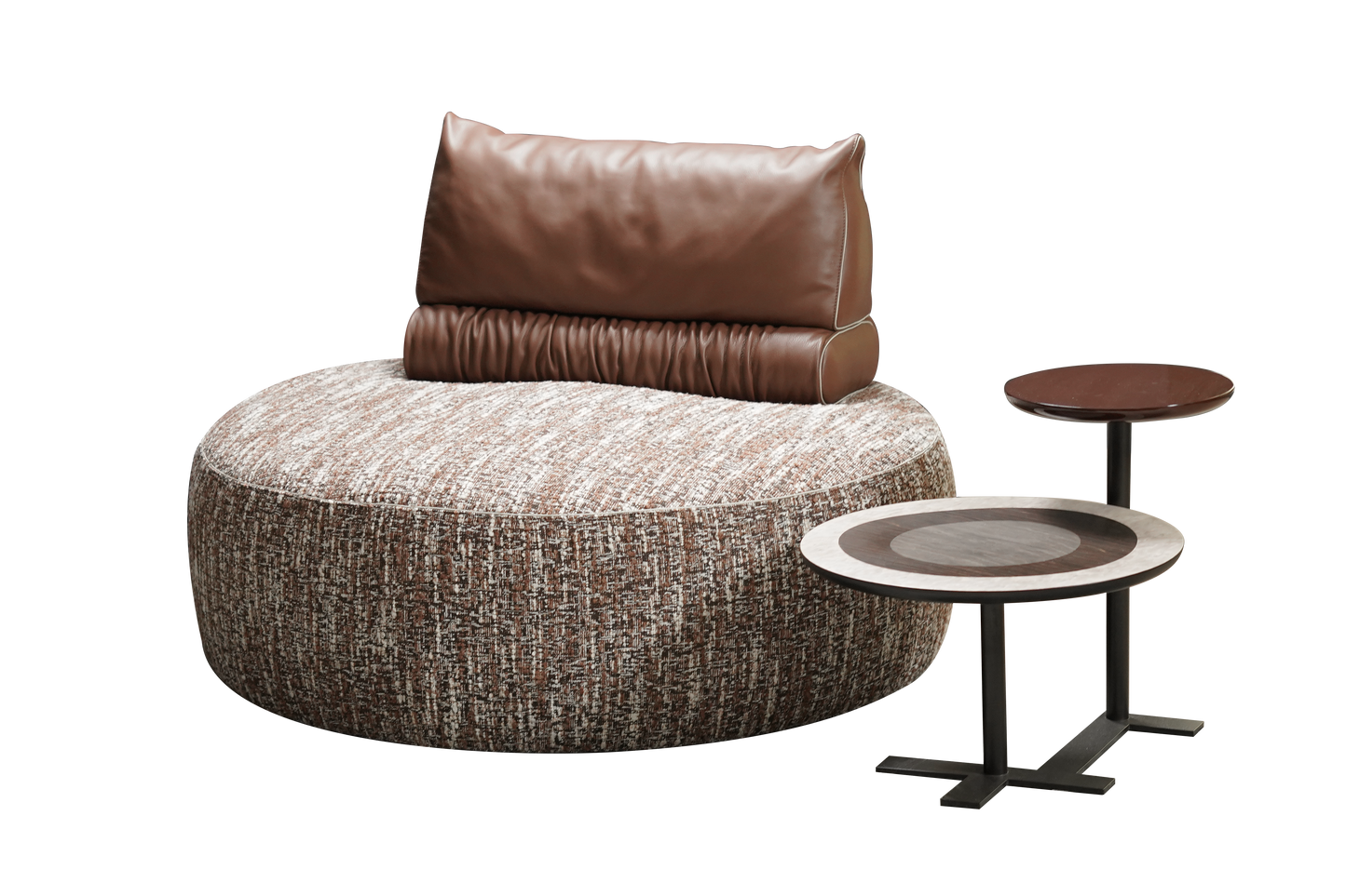 Neso Circle Double Material Single Sofa