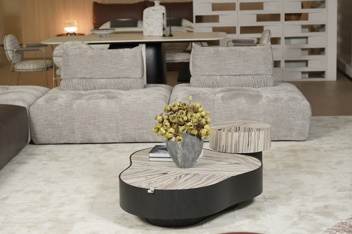 Neso Modular Leather & Fabric Sofa